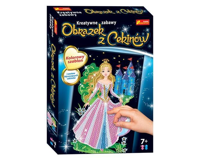 obrazek z cekinów królewna.png
