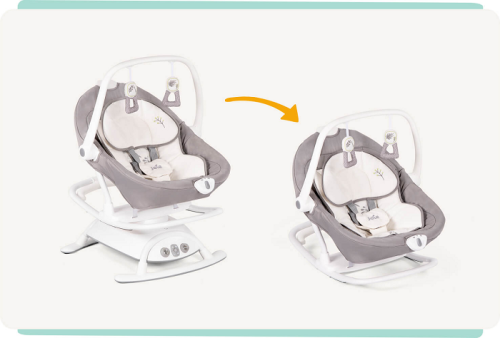 Joie Sansa 2w1 Cosmo Tan bujaczek i huśtawka z wypinanym siedziskiem 2.png