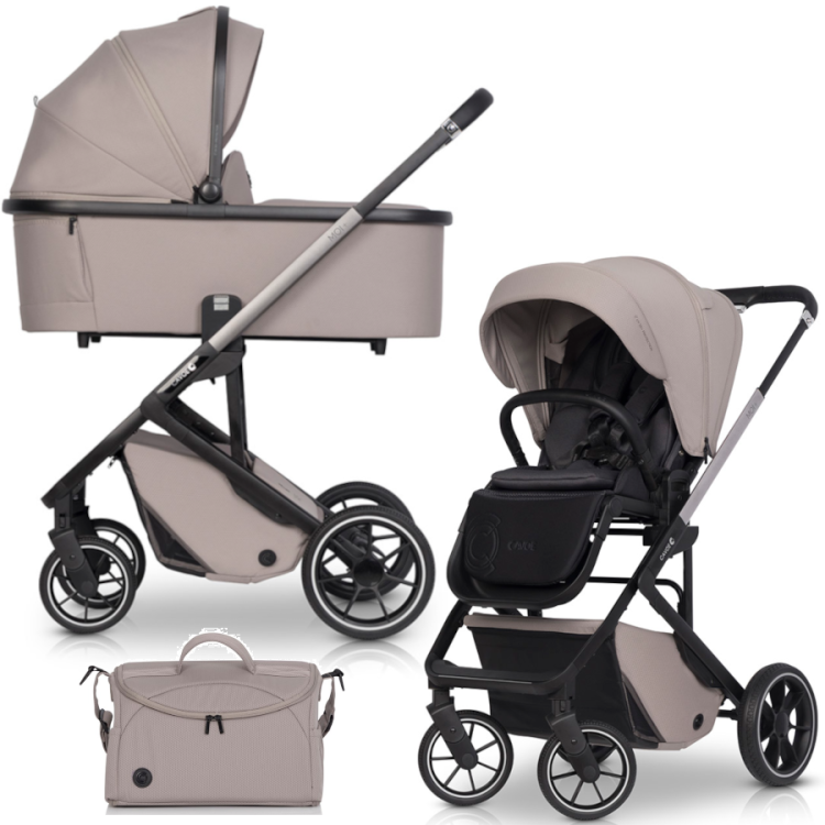 Promocyjna cena Cavoe Moi+ Taupe 2w1 kompaktowy wózek głeboko-spacerowy .png