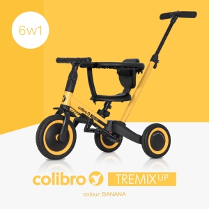 Rowerek biegowy lub spacerowy kolor żółty 6w1 Colibro Tremix UP 8"