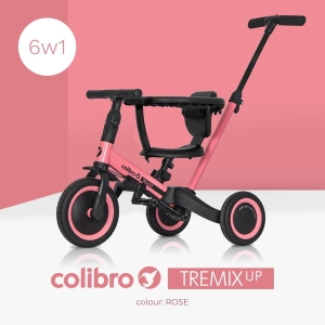 Rowerek biegowy lub spacerowy kolor różowy 6w1 Colibro Tremix UP 8"