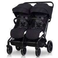 EasyGo Echo wózek dla bliźniaków kolor Ebony Black czarny