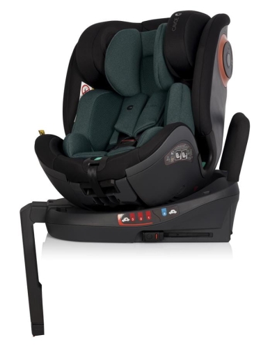Fotelik Cavoe LeMans Forest na obrotowej bazie isofix i-size zielony.jpg