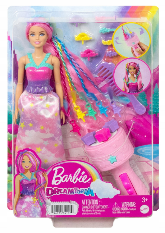Barbie Dreamtopia lalka Księżniczka Zakręcone Pasemka.png