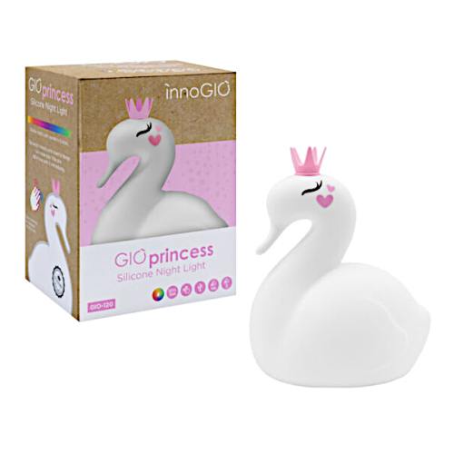 Silikonowa lampka nocna dla dzieci Łabędź GIOprincess GIO-120_2.png