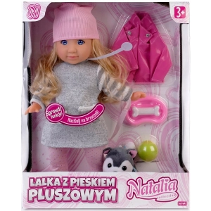 Natalia Lalka z pluszowym pieskiem 35cm