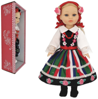 Lalka w stroju ludowym łowiczanka 38cm  
